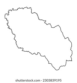 Berat county map, administrative subdivisions of Albania. Vector illustration.