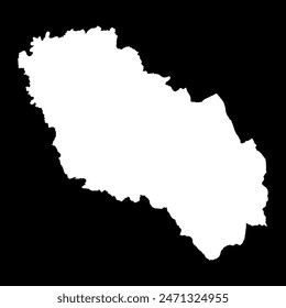 Berat county map, administrative subdivisions of Albania. Vector illustration.