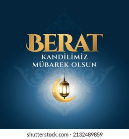 Berat Kandili. Translation: islamic holy night, vector
