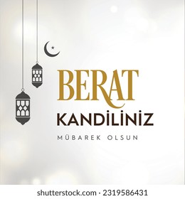 Berat Kandiliniz Mubarek Olsun. Traducción: Bendito día sagrado de Berat