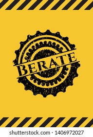 Berate inside warning sign, black grunge emblem. Vector Illustration. Detailed.