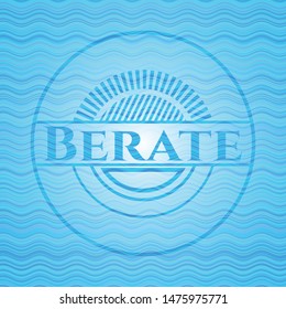 Berate water wave representation emblem. Vector Illustration. Detailed.