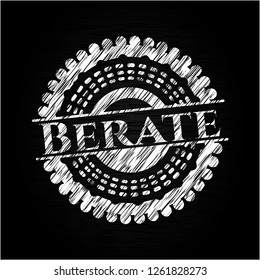 Berate written with chalkboard texture
