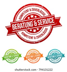 Beratung und Service Siegel - Support and Service Badge.