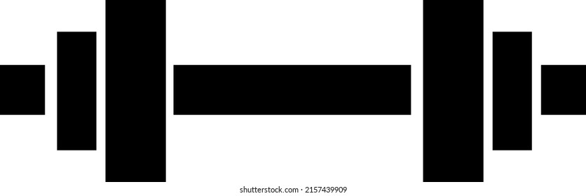 Berbell element in flat simple style on white background..eps
