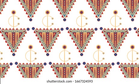 Berber Jewellery Symbol Pattern,repeated Ethnic Elements,north African Culture,vector Illustration.
