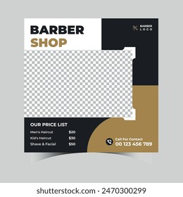 Berber shop social media post template