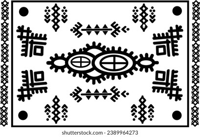 Berber  symbol, Tifinagh, Berber design, Amazigh culture , Amazigh  tattoo.Vector illustration.