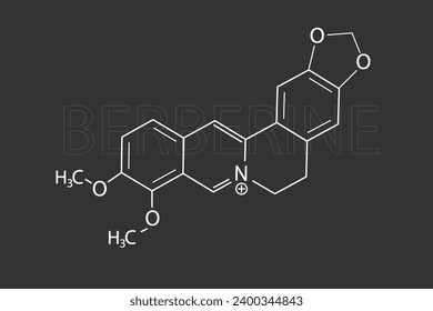 Berberine molecular skeletal chemical formula