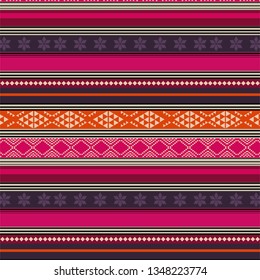 berber-style carpet design in red shaded colors with traditional  motif - vector illustration.