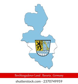 Berchtesgadener Land Flag - Bavaria, Germany (EPS)