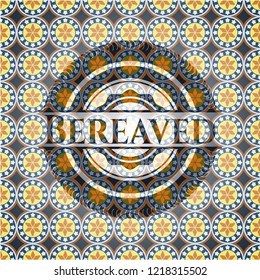 Bereaved arabic style emblem. Arabesque decoration.