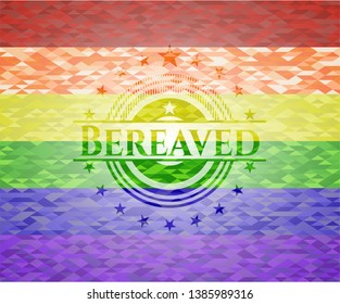 Bereaved lgbt colors emblem. Vector Illustration. Mosaic.