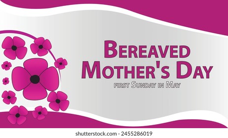Bereaved Mother's Day vector banner design svg
