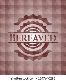 Bereaved red seamless badge with geometric pattern.