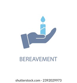 bereavement concept line icon. Simple element illustration. bereavement concept outline symbol design. svg