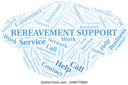 Bereavement Support word cloud vector made with text only svg