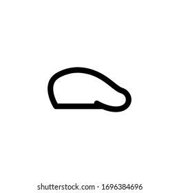 Beret Army Outline Icon Vector Illustration
