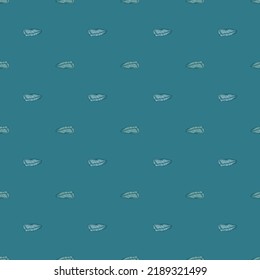 Beret engraved seamless pattern. Vintage headdress in hand drawn style. Sketch texture for fabric, wallpaper, textile, print, title, wrapping paper. Vector illustration.