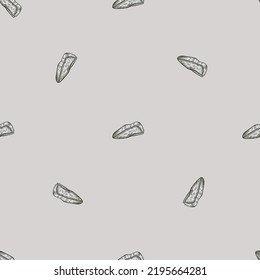 Beret engraved seamless pattern. Vintage headdress in hand drawn style. Sketch texture for fabric, wallpaper, textile, print, title, wrapping paper. Vector illustration.