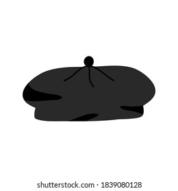 Beret female hat element vector illustration
