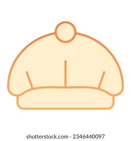 Beret flat icon. Hat orange icons in trendy flat style. Cap gradient style design, designed for web and app. Eps 10