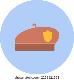 Beret Flat Vector Icon Design