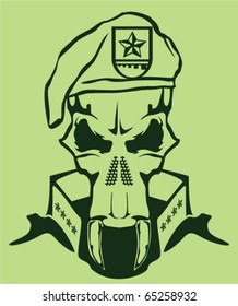 Beret General Vector Skull