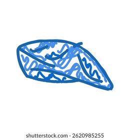 beret hat cap doodle icon sketch vector. beret hat cap sign. isolated symbol illustration