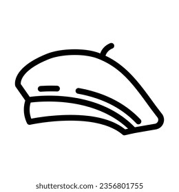 beret hat cap line icon vector. beret hat cap sign. isolated contour symbol black illustration