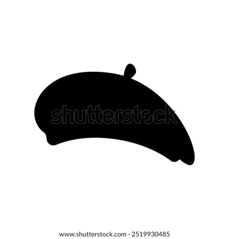 Beret hat icon isolated on white background.
