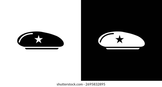 Design-Element für das Beret-Symbol. Piktogramm-Symbole.