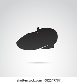 Beret icon isolated on white background. Vector art.