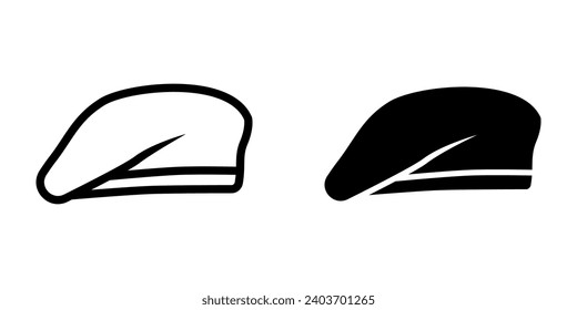 Beret icon.symbol for mobile concept and web design. vector illustration