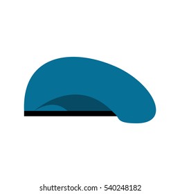 Beret military blue. Soldiers cap. army hat. War barret