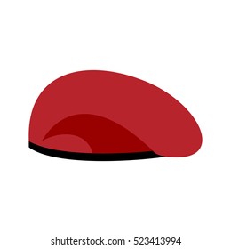 Beret Military Red. Soldiers Cap. Army Hat. War Barret