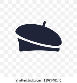 Beret transparent icon. Beret symbol design from Clothes collection. Simple element vector illustration on transparent background.