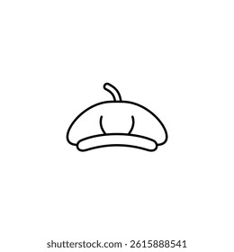 Beret vector line icon icons design