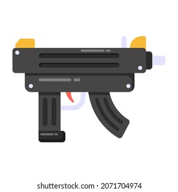 A beretta gun flat editable icon