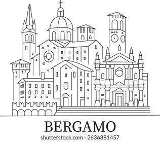 Bergamo City Line Draw Simple Minimalist