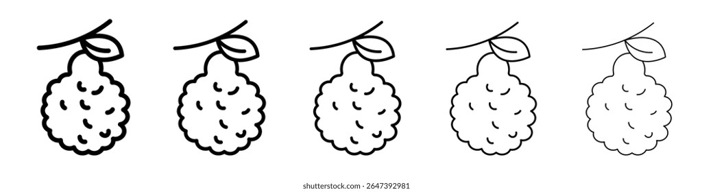 ícone de bergamot logotipo do conjunto de ilustrações plana