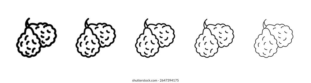 Bergamotte Symbol flache Illustration Set Logo