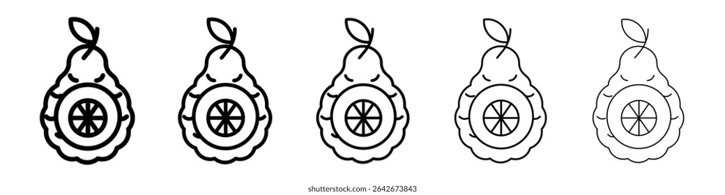 Icono de bergamota aislado Vector sobre fondo blanco