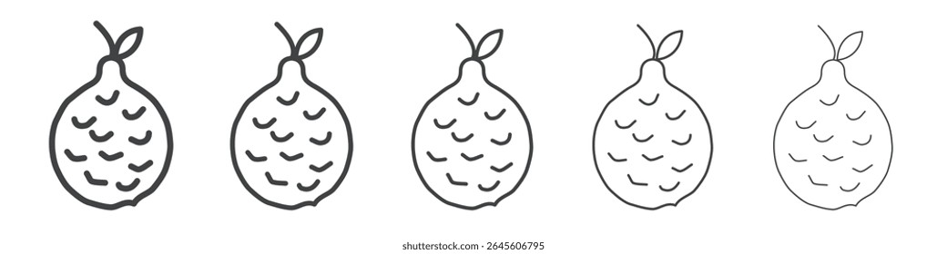 Icono de bergamot Icono de Vector de ilustración