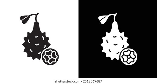 bergamot icon Vector flat thin line illustration