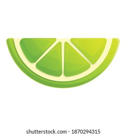 Bergamot slice icon. Cartoon of bergamot slice vector icon for web design isolated on white background