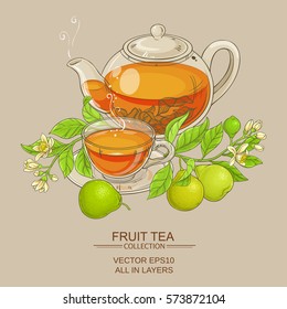 Bergamot Tea Vector Illustration