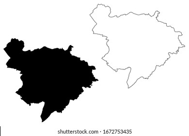 Bergisch Gladbach City (Federal Republic of Germany, North Rhine-Westphalia) map vector illustration, scribble sketch City of Bergisch Gladbach map