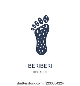 Beriberi icon. Beriberi filled symbol design from Diseases collection. Simple element vector illustration on white background