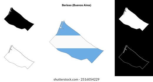 Conjunto de mapas de Berisso department (Buenos Aires)